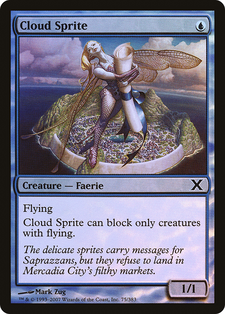 Cloud Sprite (10E-75★) [Tenth Edition] Foil MTG Single Wizards of the Coast