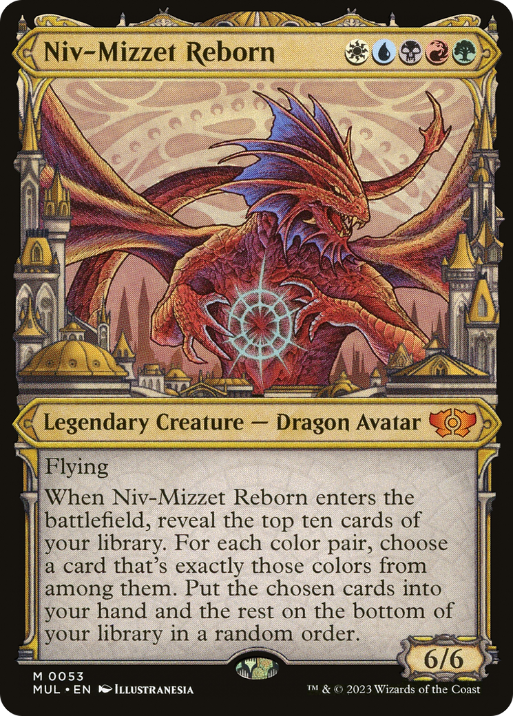 Niv-Mizzet Reborn (MUL-053) [Multiverse Legends] (Showcase) MTG Single Wizards of the Coast