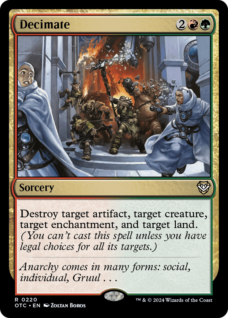 Decimate (OTC-220) [Outlaws of Thunder Junction Commander] MTG Single Wizards of the Coast