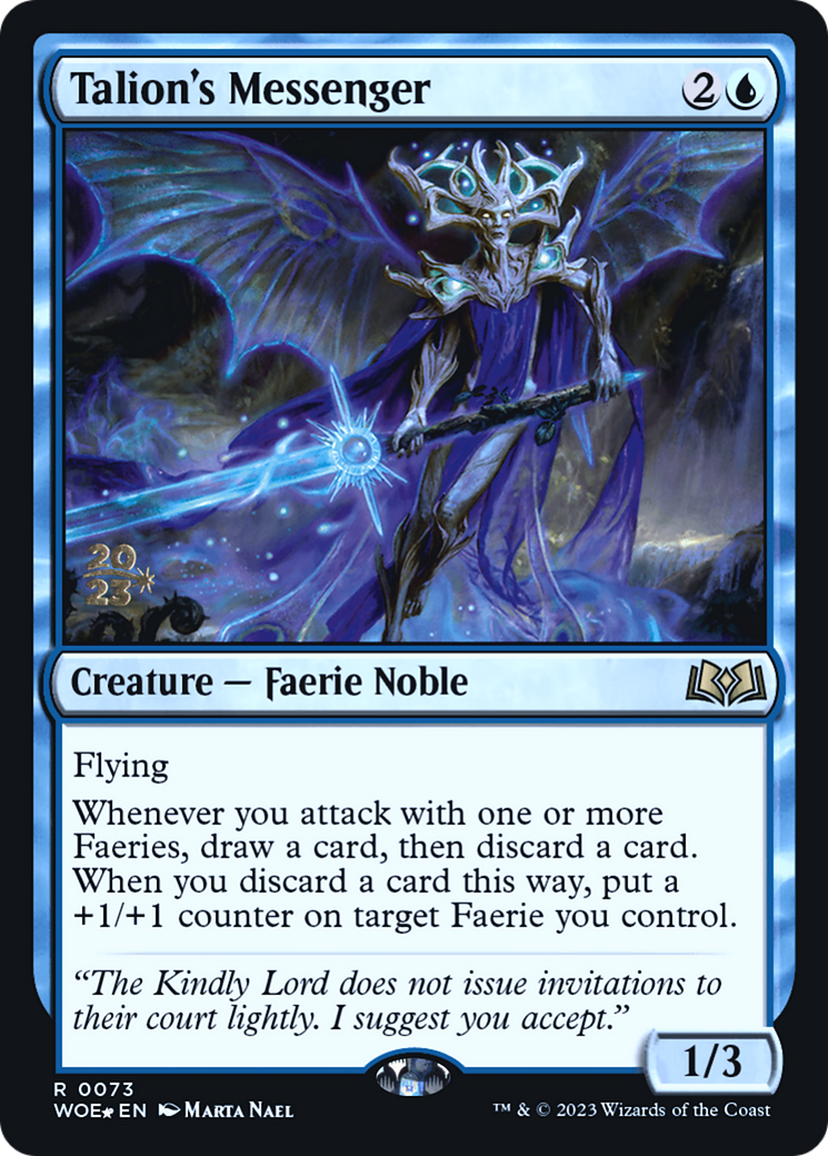 Talion's Messenger (PRE-073) [Wilds of Eldraine Promos] Foil MTG Single Wizards of the Coast