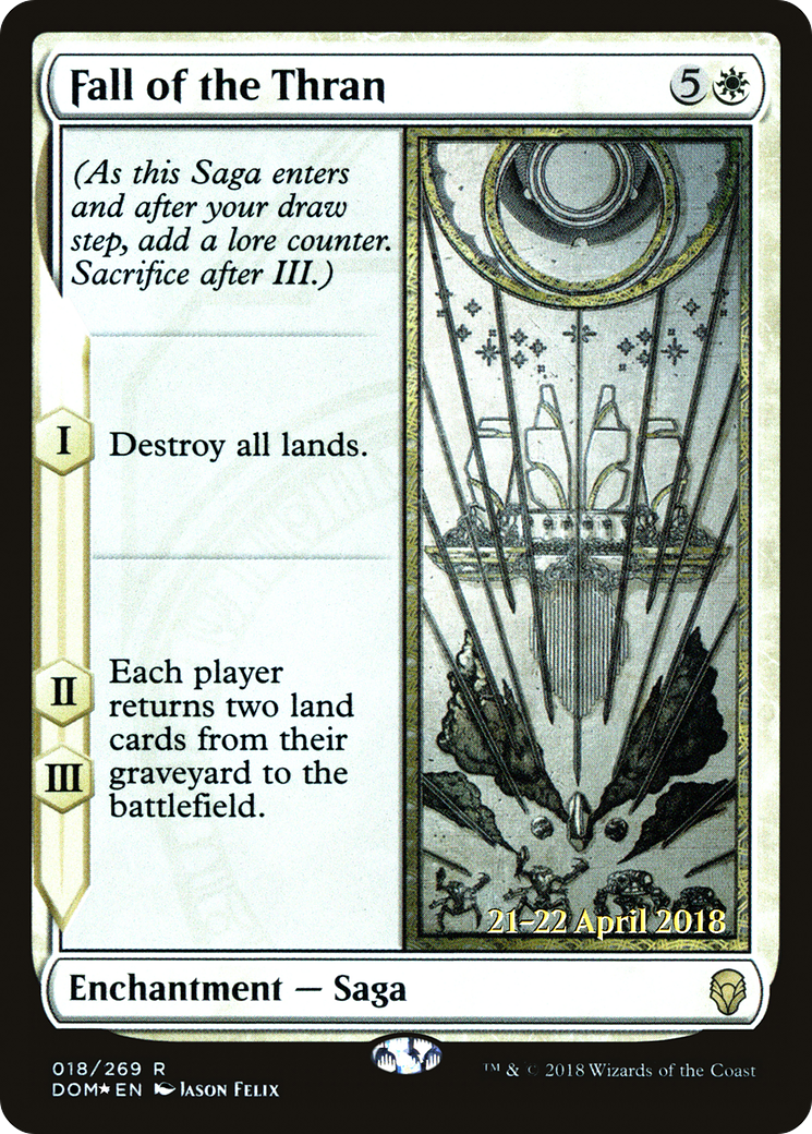 Fall of the Thran (PRE-018) [Dominaria Promos] Foil MTG Single Wizards of the Coast