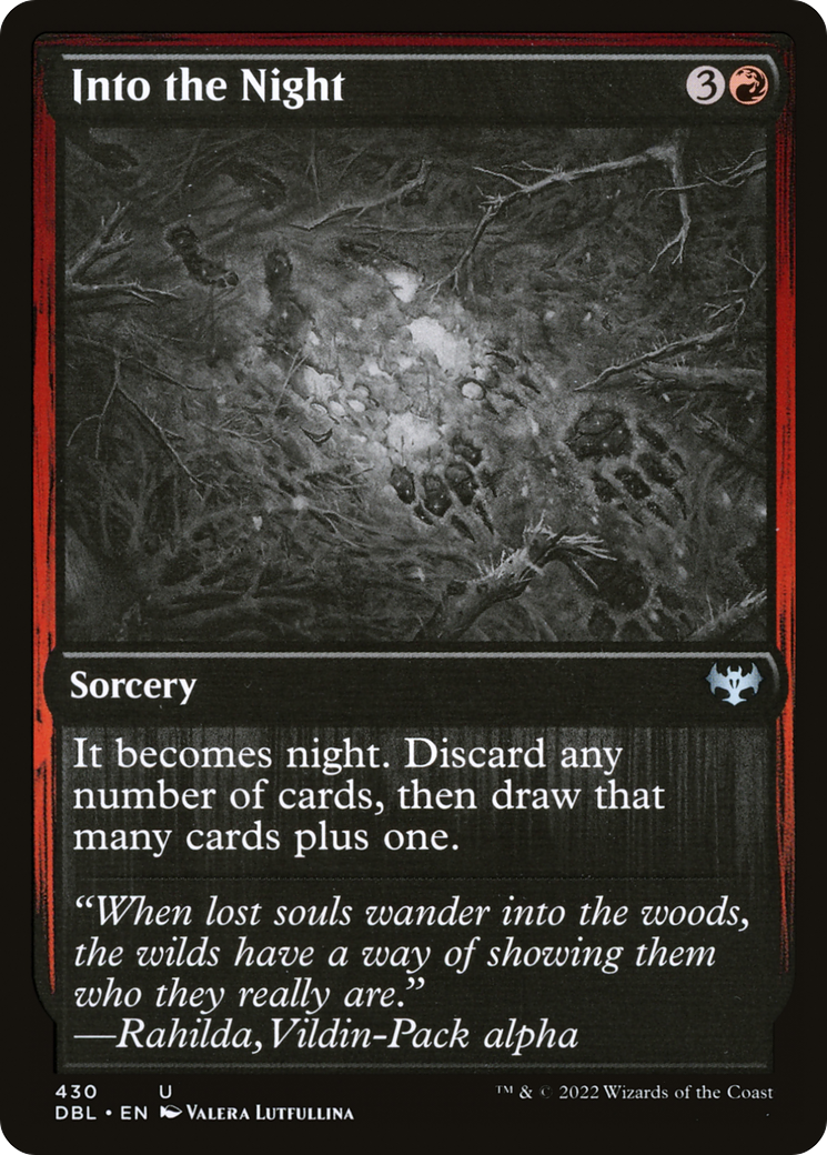 Into the Night (DBL-430) [Innistrad: Double Feature] Foil MTG Single Wizards of the Coast