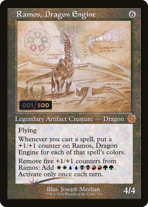 Ramos, Dragon Engine (Schematic) (Serial Numbered) (BRR-110) [The Brothers' War Retro Artifacts] Foil MTG Single Wizards of the Coast