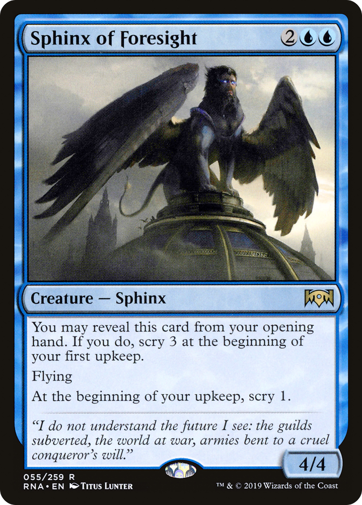 Sphinx of Foresight (RNA-055) [Ravnica Allegiance] MTG Single Wizards of the Coast
