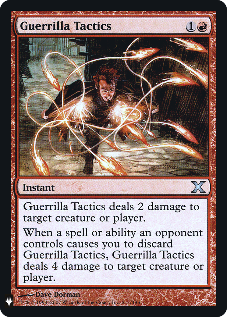 Guerrilla Tactics (LIST-211) [Mystery Booster] The List Foil MTG Single Wizards of the Coast