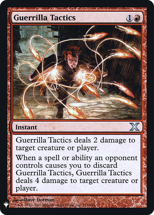 Guerrilla Tactics (LIST-211) [Mystery Booster] The List Foil MTG Single Wizards of the Coast