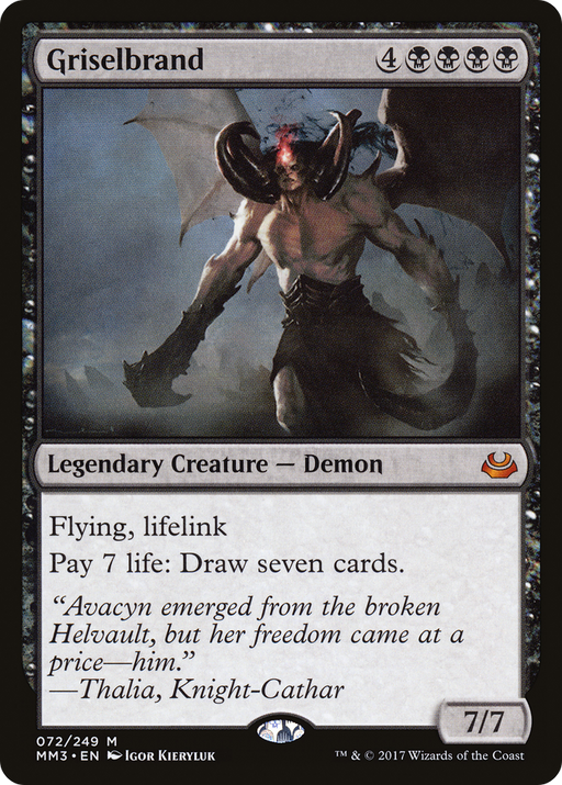 Griselbrand (MM3-072) [Modern Masters 2017] Foil MTG Single Modern Masters 2017