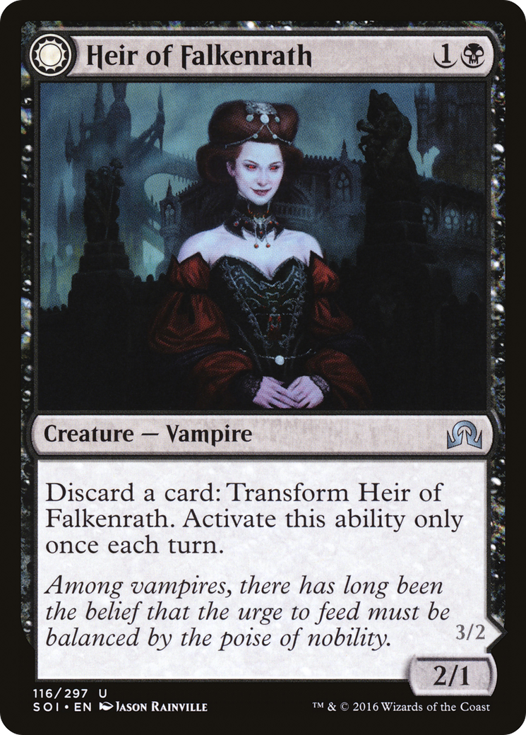 Heir of Falkenrath // Heir to the Night (SOI-116) [Shadows over Innistrad] Foil MTG Single Wizards of the Coast