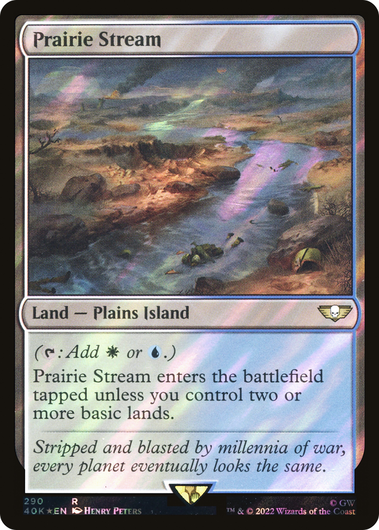 Prairie Stream (40K-290★) [Warhammer 40,000 Commander] Foil MTG Single Wizards of the Coast