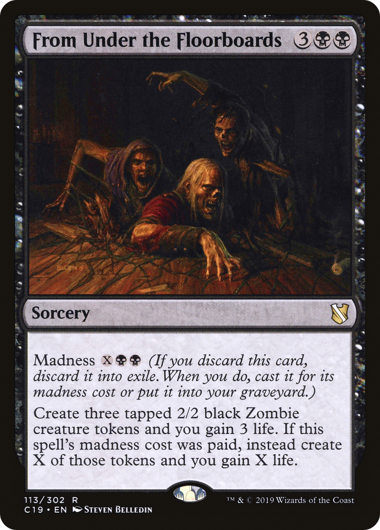 From Under the Floorboards (C19-113) [Commander 2019] MTG Single Wizards of the Coast