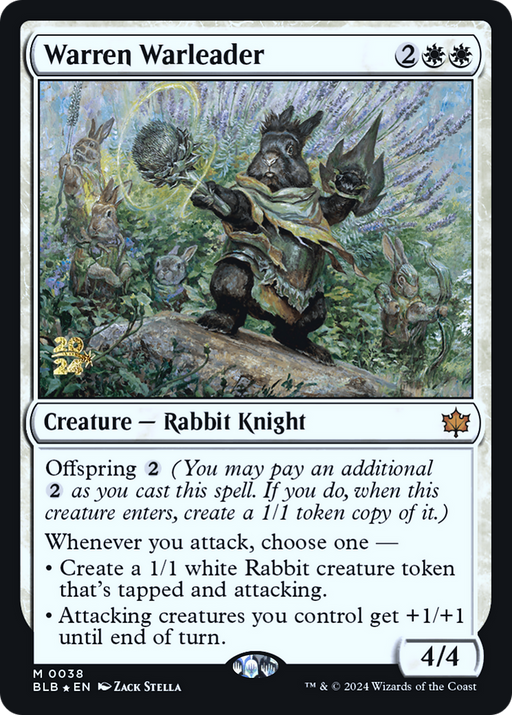Warren Warleader (PRE-038) [Bloomburrow Promos] Foil MTG Single Wizards of the Coast