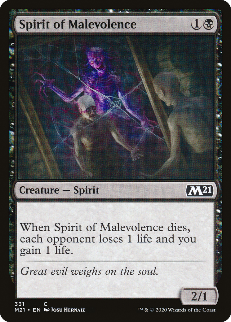 Spirit of Malevolence (M21-331) [Core Set 2021] MTG Single Wizards of the Coast