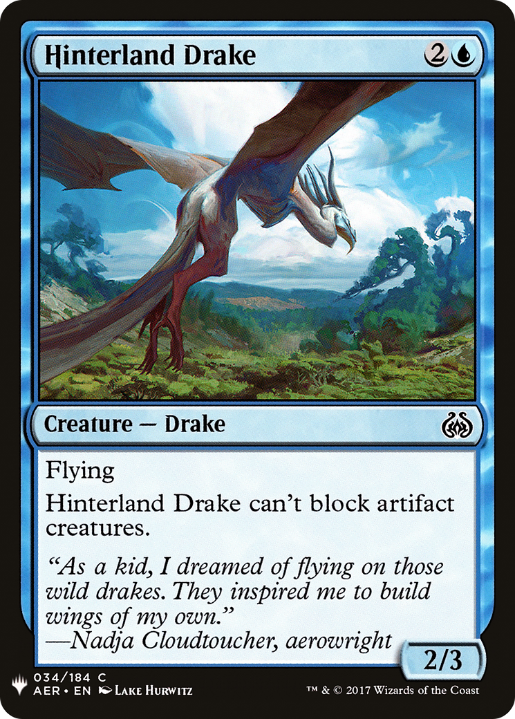Hinterland Drake (LIST-034) [Mystery Booster] The List MTG Single Wizards of the Coast