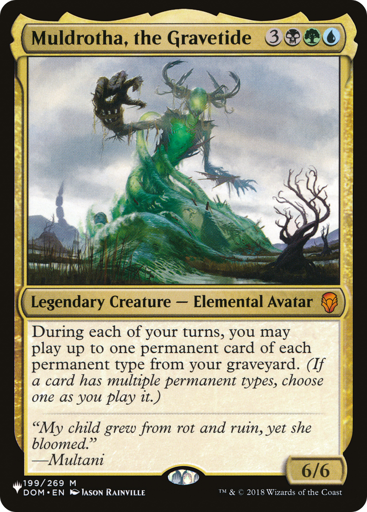 Muldrotha, the Gravetide (LIST-DOM-199) [Mystery Booster] The List MTG Single Wizards of the Coast