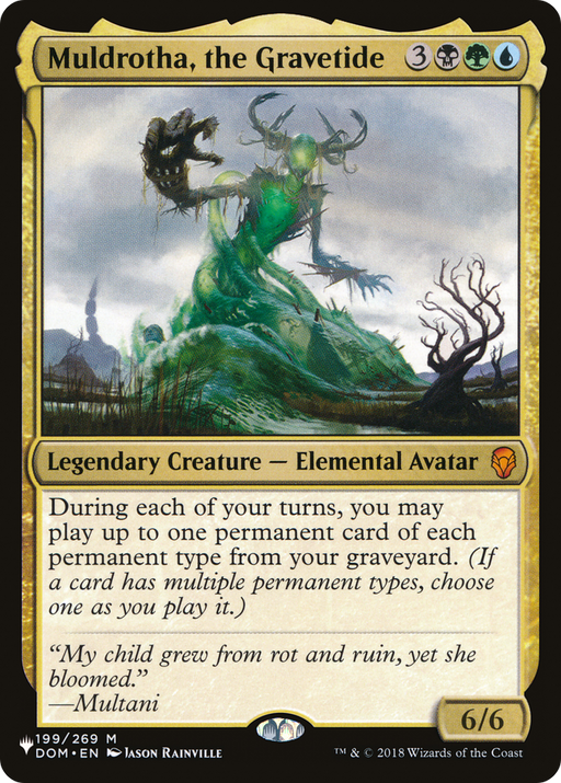 Muldrotha, the Gravetide (LIST-DOM-199) [Mystery Booster] The List MTG Single Wizards of the Coast
