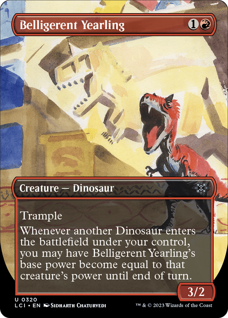 Belligerent Yearling (LCI-320) [The Lost Caverns of Ixalan] (Borderless) MTG Single Wizards of the Coast