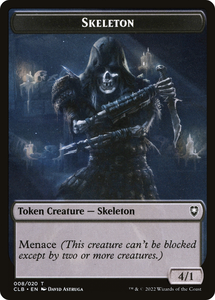 Skeleton (CLB-008) [Tokens] Battle for Baldur's Gate Tokens MTG Single Wizards of the Coast
