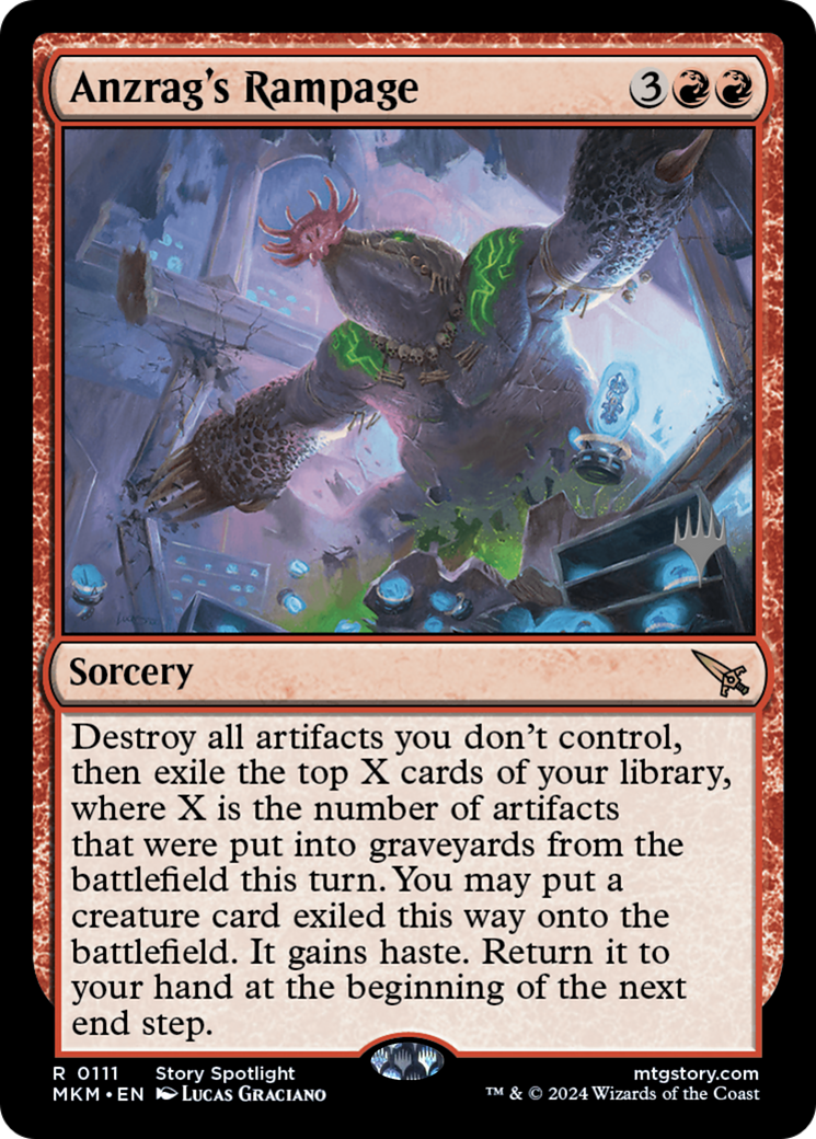 Anzrag's Rampage (PPMKM-111) [Murders at Karlov Manor Promos] MTG Single Wizards of the Coast