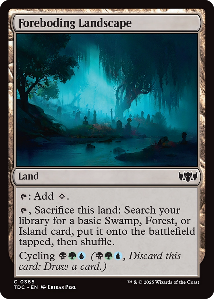 Foreboding Landscape (TDC-365) [Commander: Tarkir: Dragonstorm] MTG Single Wizards of the Coast