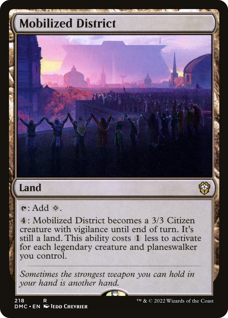 Mobilized District (DMC-218) [Dominaria United Commander] MTG Single Wizards of the Coast