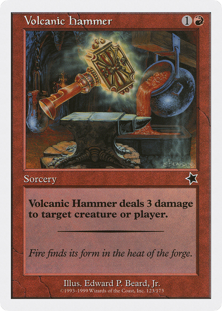 Volcanic Hammer (S99-123) [Misc] Starter 1999 MTG Single Wizards of the Coast