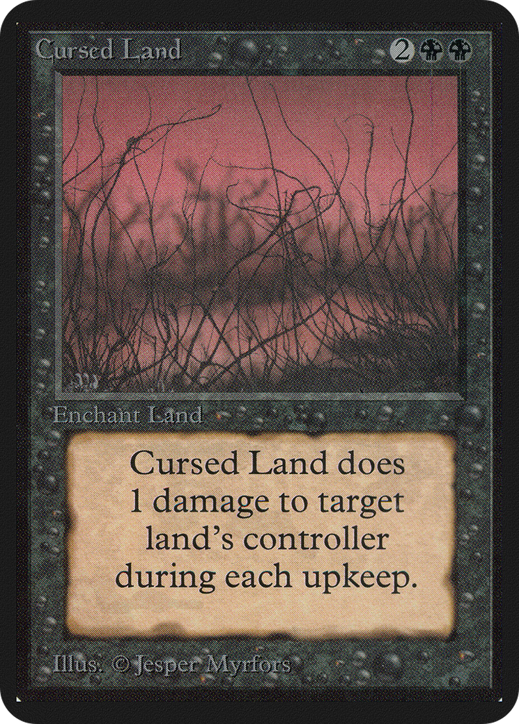 Cursed Land (LEA-) [Oldschool] Limited Edition Alpha MTG Single Wizards of the Coast