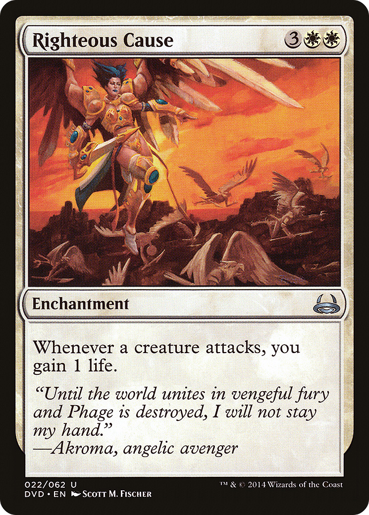 Righteous Cause (DD3-022) [Misc] Duel Decks Anthology: Divine vs. Demonic MTG Single Wizards of the Coast