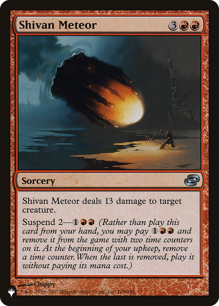 Shivan Meteor (LIST-PLC-106) [Mystery Booster] The List MTG Single Wizards of the Coast
