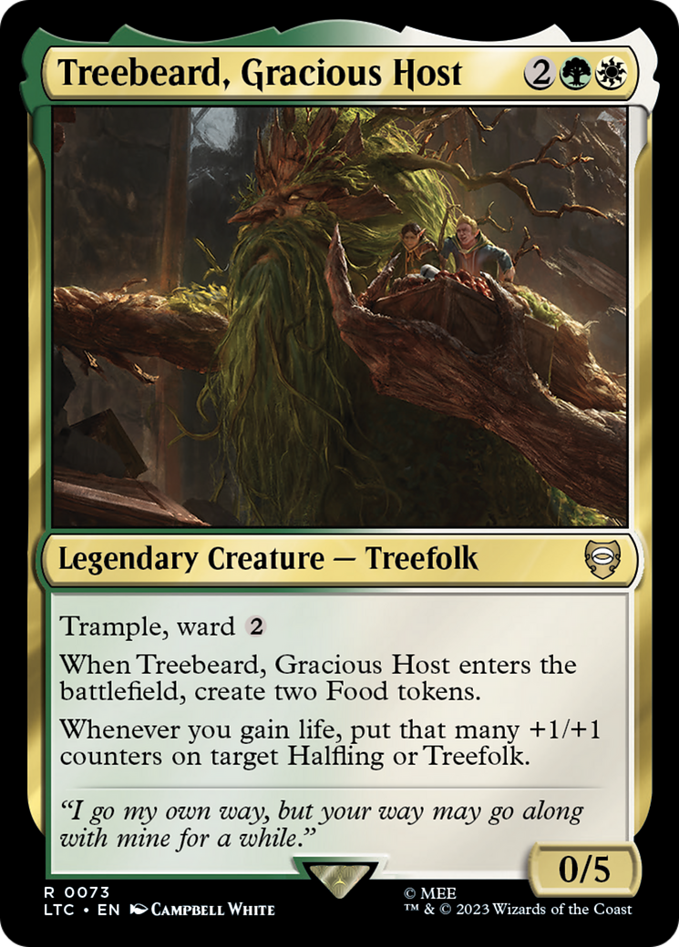 Treebeard, Gracious Host (LTC-073) [Tales of Middle-earth Commander] MTG Single Wizards of the Coast