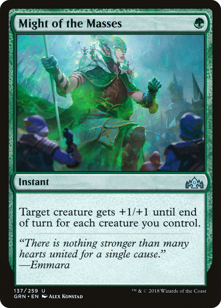 Might of the Masses (GRN-137) [Guilds of Ravnica] MTG Single Wizards of the Coast