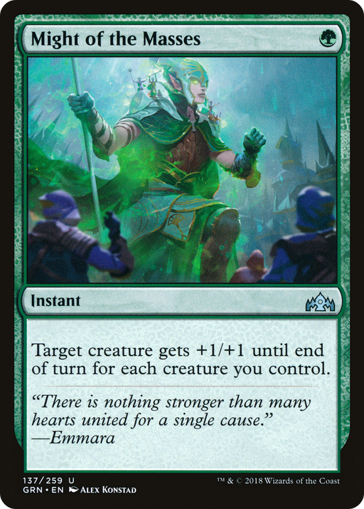 Might of the Masses (GRN-137) [Guilds of Ravnica] MTG Single Wizards of the Coast