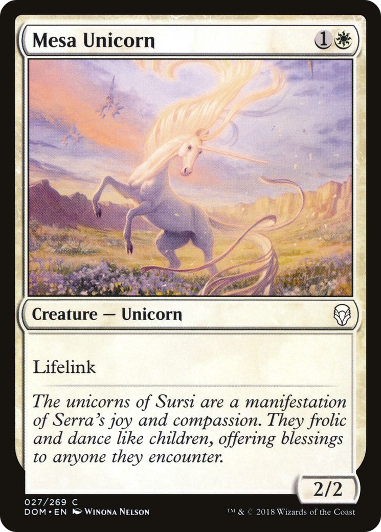 Mesa Unicorn (DOM-027) [Dominaria] Foil MTG Single Wizards of the Coast