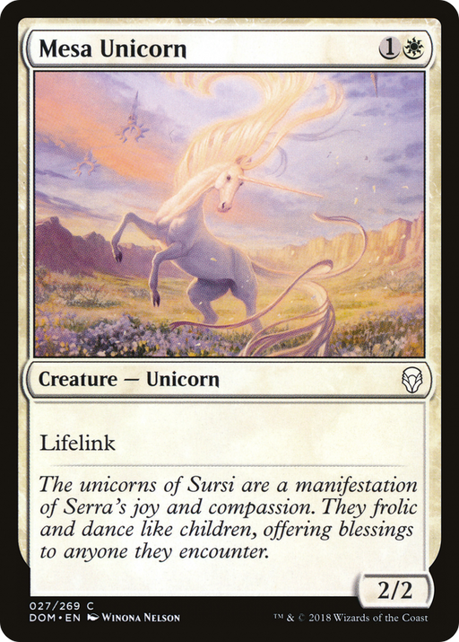 Mesa Unicorn (DOM-027) [Dominaria] Foil MTG Single Wizards of the Coast