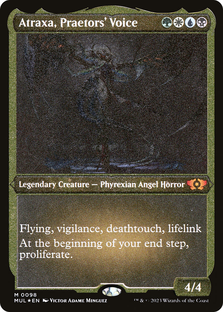 Atraxa, Praetors' Voice (Foil Etched) (MUL-098) [Multiverse Legends] Foil MTG Single Wizards of the Coast