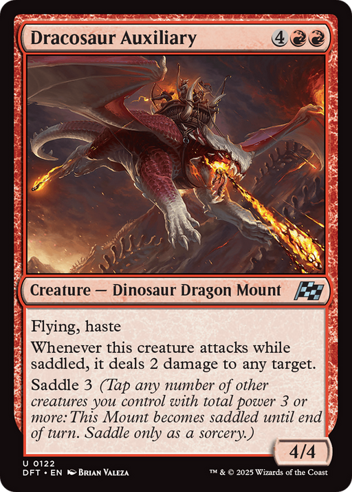 Dracosaur Auxiliary (DFT-122) [Aetherdrift] Foil MTG Single Wizards of the Coast