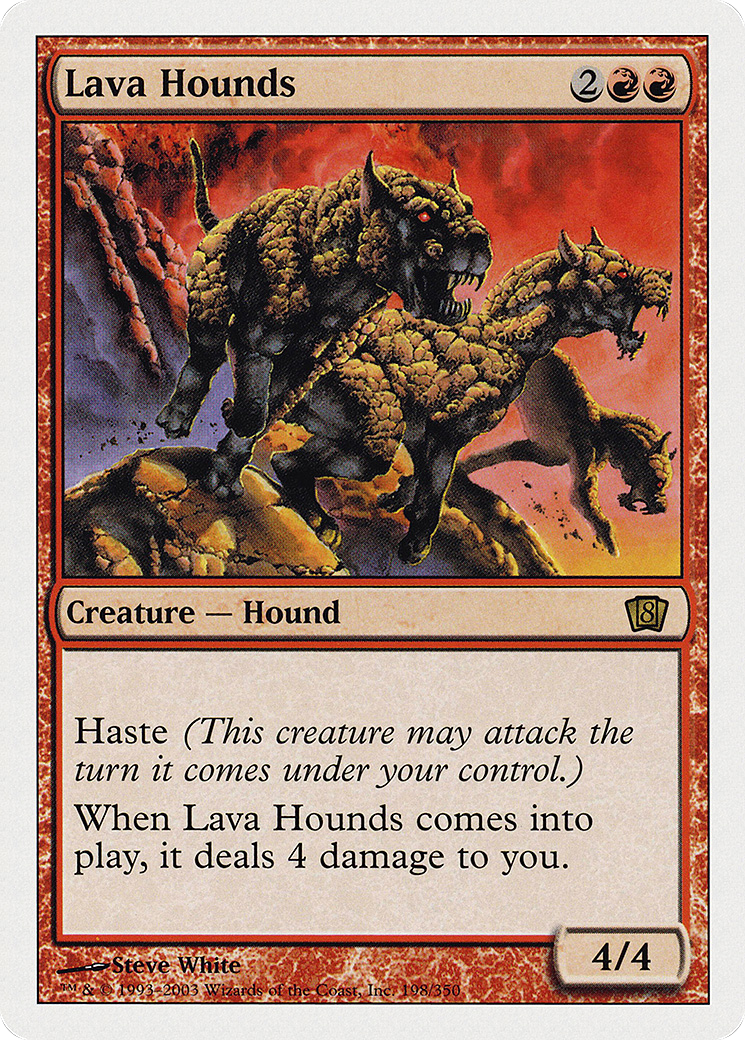 Lava Hounds (8ED-198) [8th Edition] MTG Single Wizards of the Coast