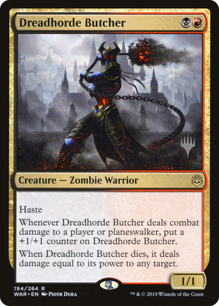 Dreadhorde Butcher (PPELD-194P) [War of the Spark Promos] MTG Single Wizards of the Coast