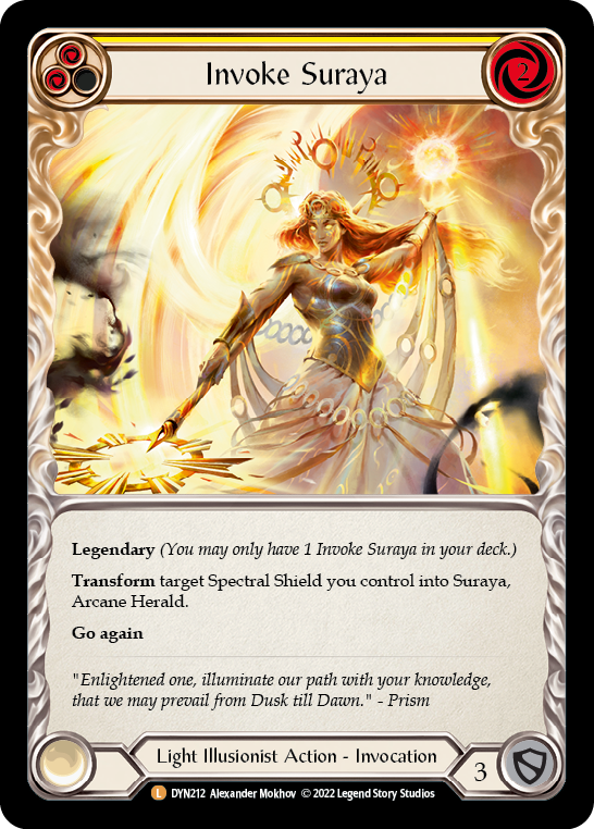 Invoke Suraya // Suraya, Archangel of Knowledge [DYN212] (Dynasty)  Rainbow Foil Flesh And Blood Single Flesh And Blood   