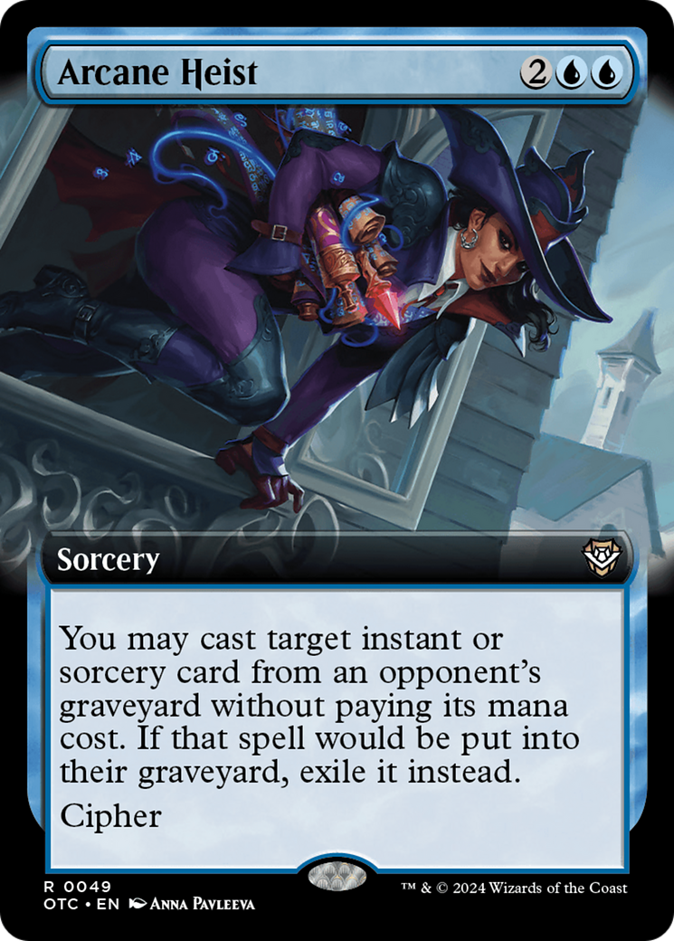 Arcane Heist (OTC-049) [Outlaws of Thunder Junction Commander] (Extended Art) MTG Single Wizards of the Coast
