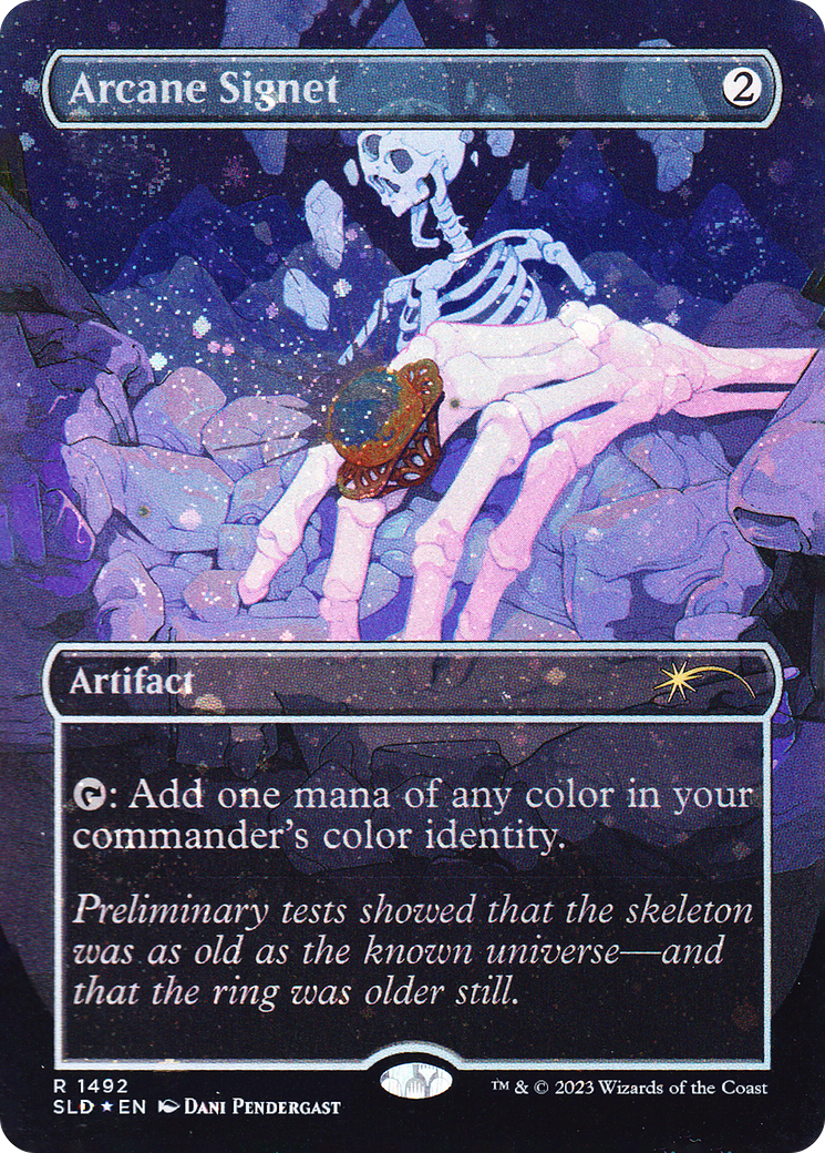 Arcane Signet (1492) (Galaxy Foil) (SLD-1492) [Secret Lair] Drop (Borderless) Foil MTG Single Wizards of the Coast