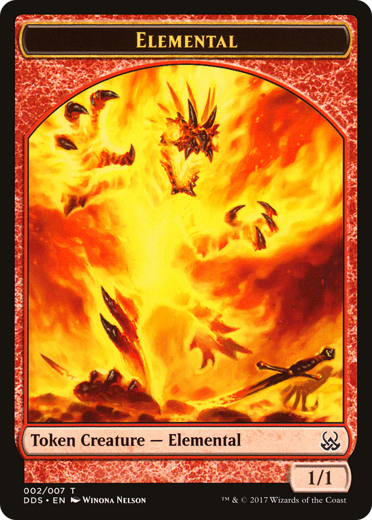 Elemental Token (DDS-002) [Misc] Duel Decks: Mind vs. Might Tokens MTG Single Wizards of the Coast