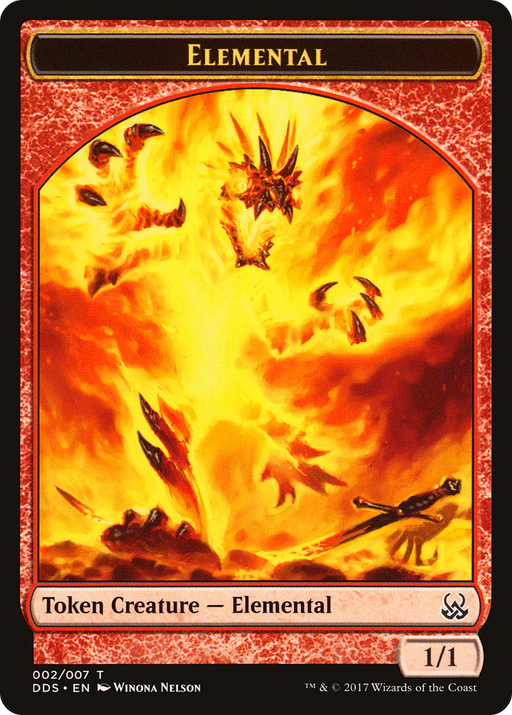 Elemental Token (DDS-002) [Misc] Duel Decks: Mind vs. Might Tokens MTG Single Wizards of the Coast