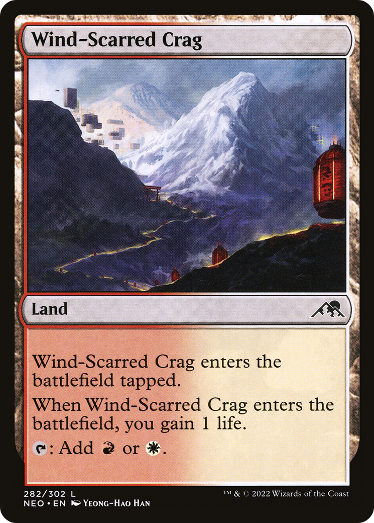 Wind-Scarred Crag (NEO-282) [Kamigawa: Neon Dynasty] MTG Single Wizards of the Coast