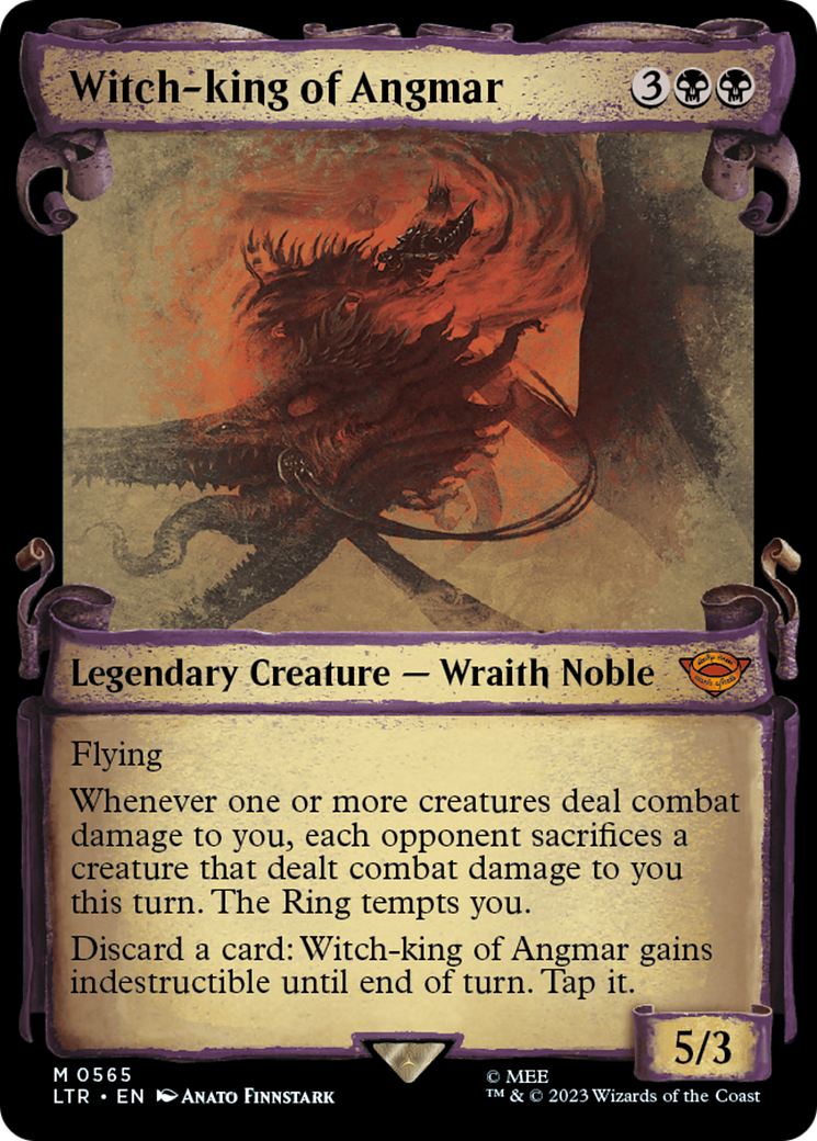 Witch-king of Angmar (Showcase Scrolls) (LTR-565) [The Lord of the Rings: Tales of Middle-earth] (Showcase) MTG Single Wizards of the Coast