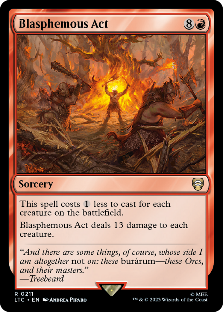 Blasphemous Act (LTC-211) [Tales of Middle-earth Commander] MTG Single Wizards of the Coast