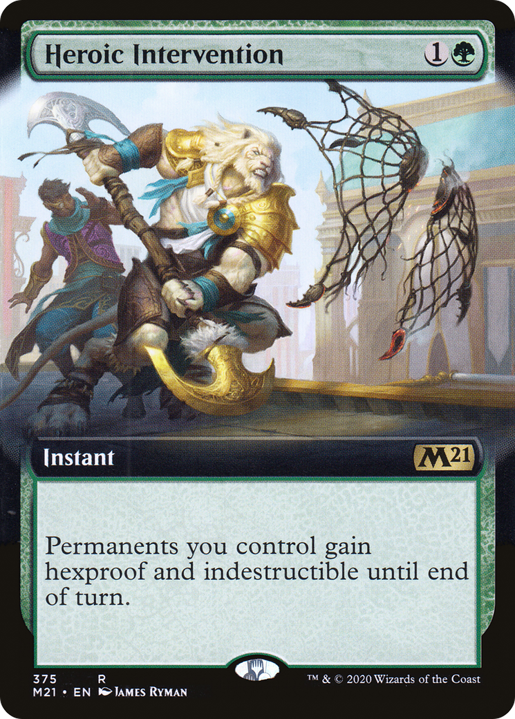 Heroic Intervention (M21-375) [Core Set 2021] (Extended Art) Foil MTG Single Wizards of the Coast