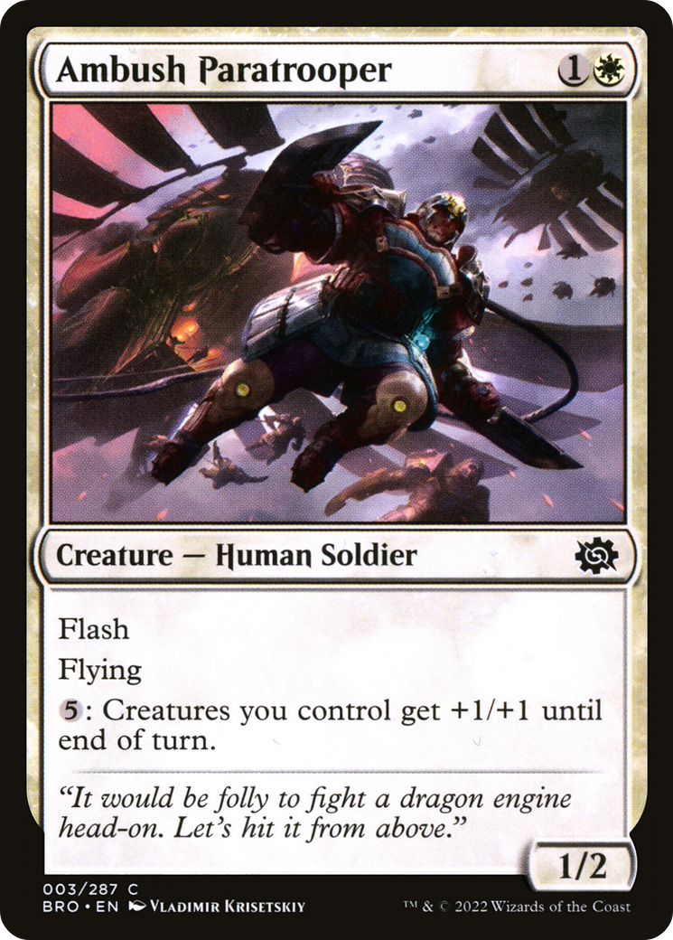 Ambush Paratrooper (BRO-003) [The Brothers' War] MTG Single Wizards of the Coast