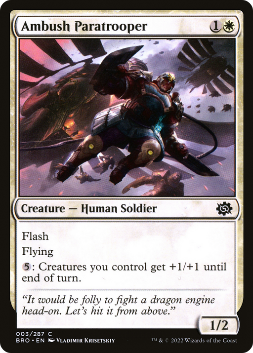Ambush Paratrooper (BRO-003) [The Brothers' War] Foil MTG Single Wizards of the Coast