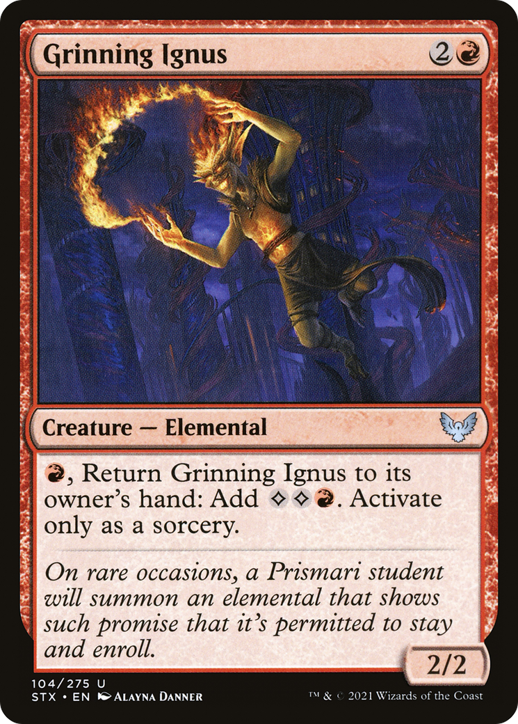 Grinning Ignus (STX-104) [Strixhaven: School of Mages] MTG Single Wizards of the Coast