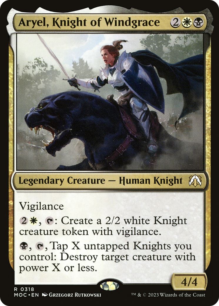 Aryel, Knight of Windgrace (MOC-318) [March of the Machine Commander] MTG Single Wizards of the Coast